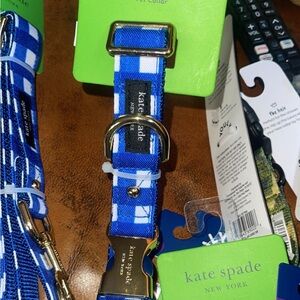 Katespade blue collar and leash bundle